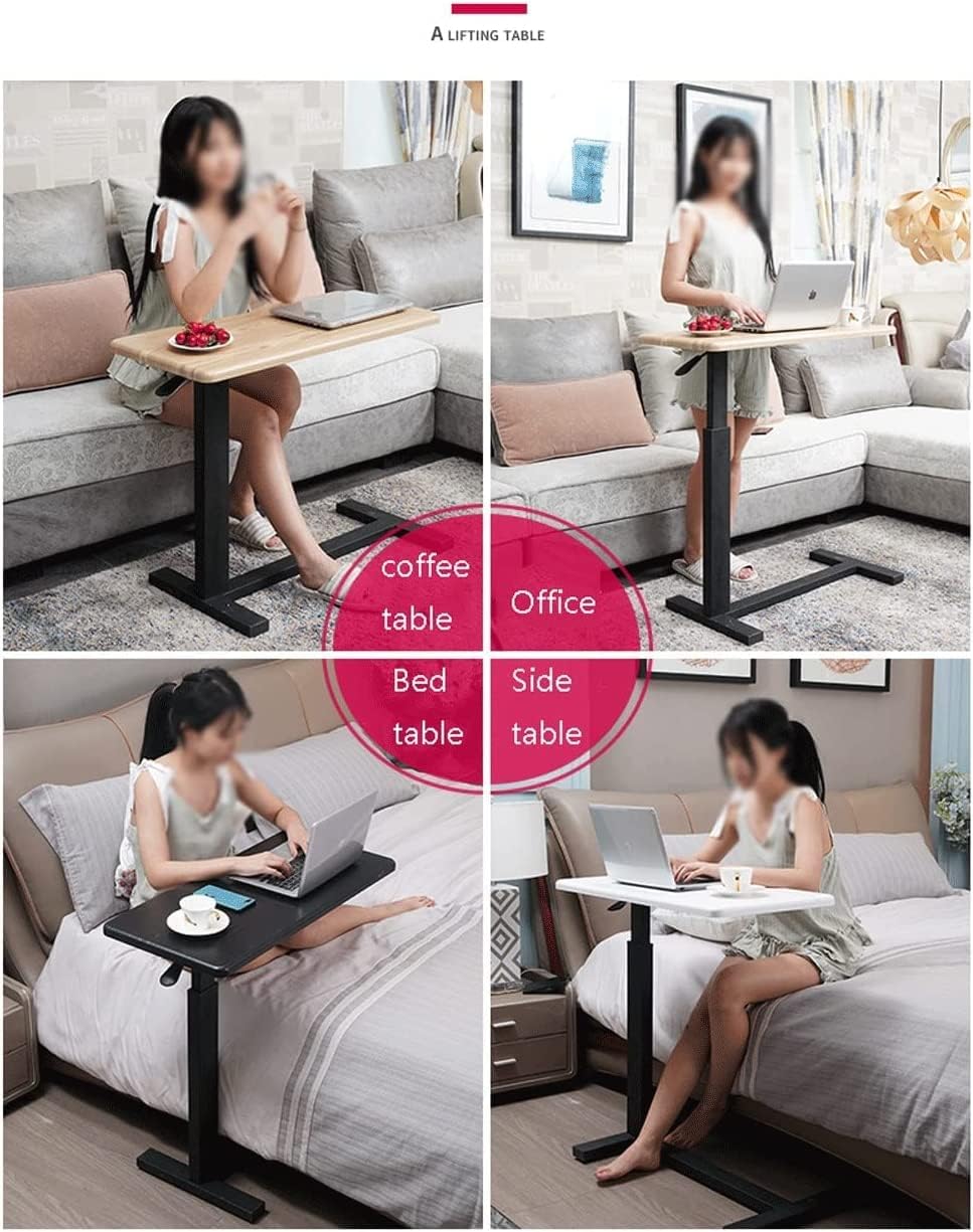 Luxury Hospital Bed Table Overbed Table with Adjustable Height Laptop Table Heavy-Duty Desk Multi-Purpose for Home and Hospital Use Hospital Tray Table