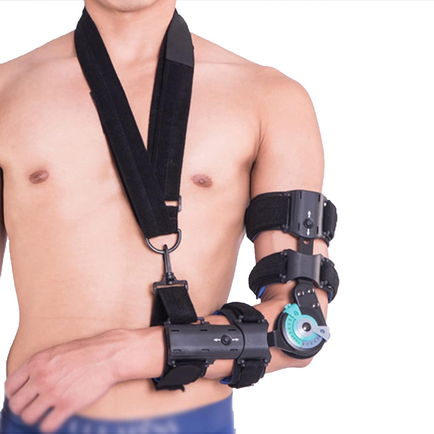 ROM Hinged Elbow Brace Arm Support Splint Orthosis Surgery Recovery Ligament and Tendon Repairs and Dislocation Brace Align for Dislocated Arm Surgery Injury Recovery Pain Relief,Left