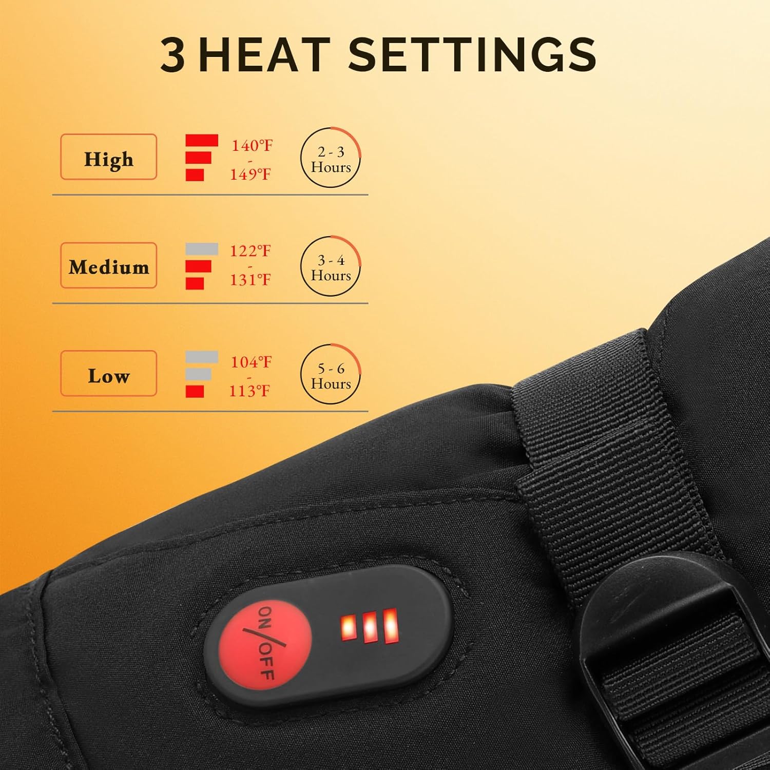 SAVIOR HEAT Heated Gloves, 3-Heating Levels Rechargeable Heated Ski Gloves for Men & Women, Touchscreen Water-Resistant 7.4V 2200mAh Electric Hand Warmers, Ideal for Skiing, Snowboarding, Working