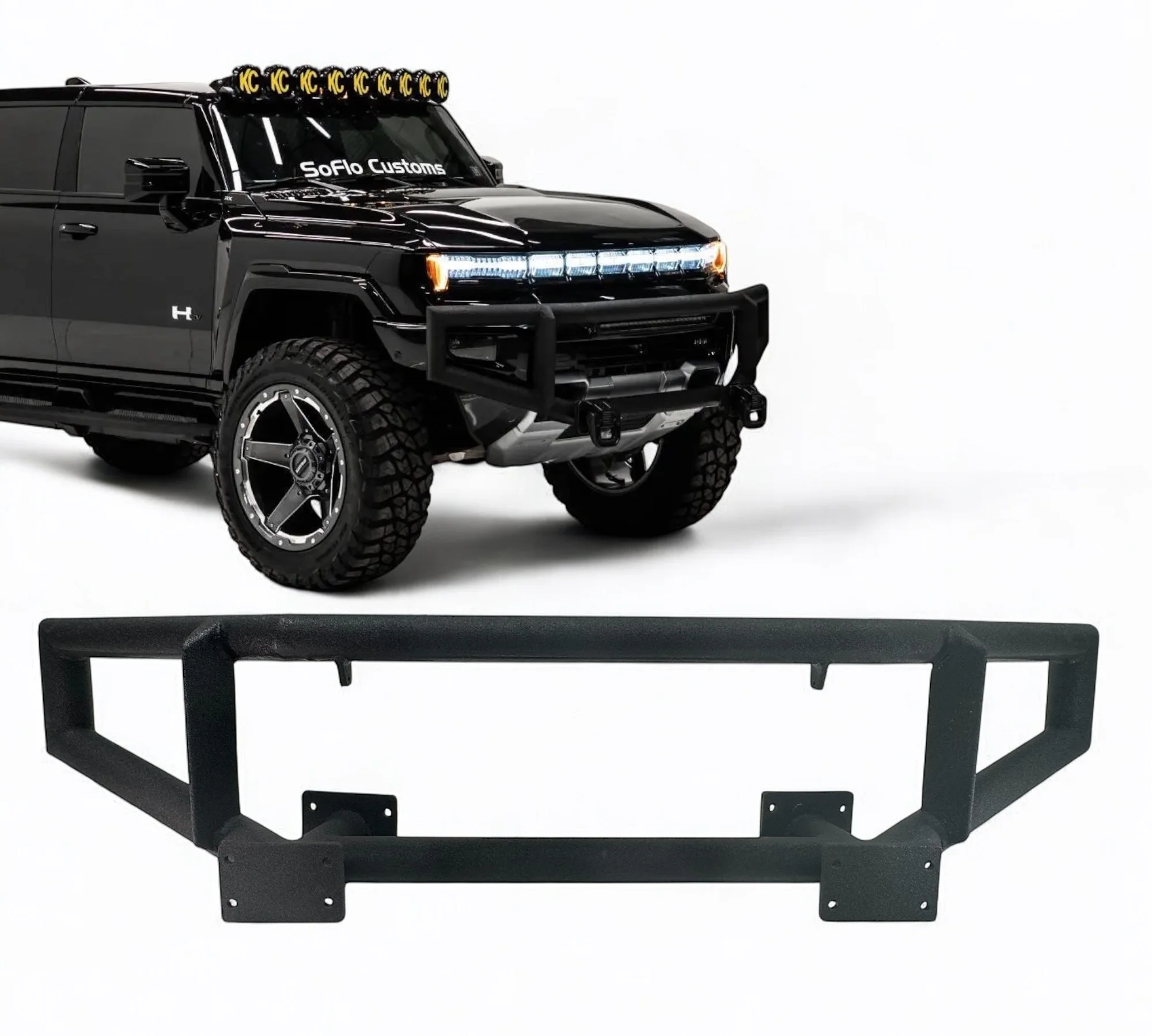 GMC Hummer EV Brush Guard Bull Bar Black Kevlar Finish 2021-2026