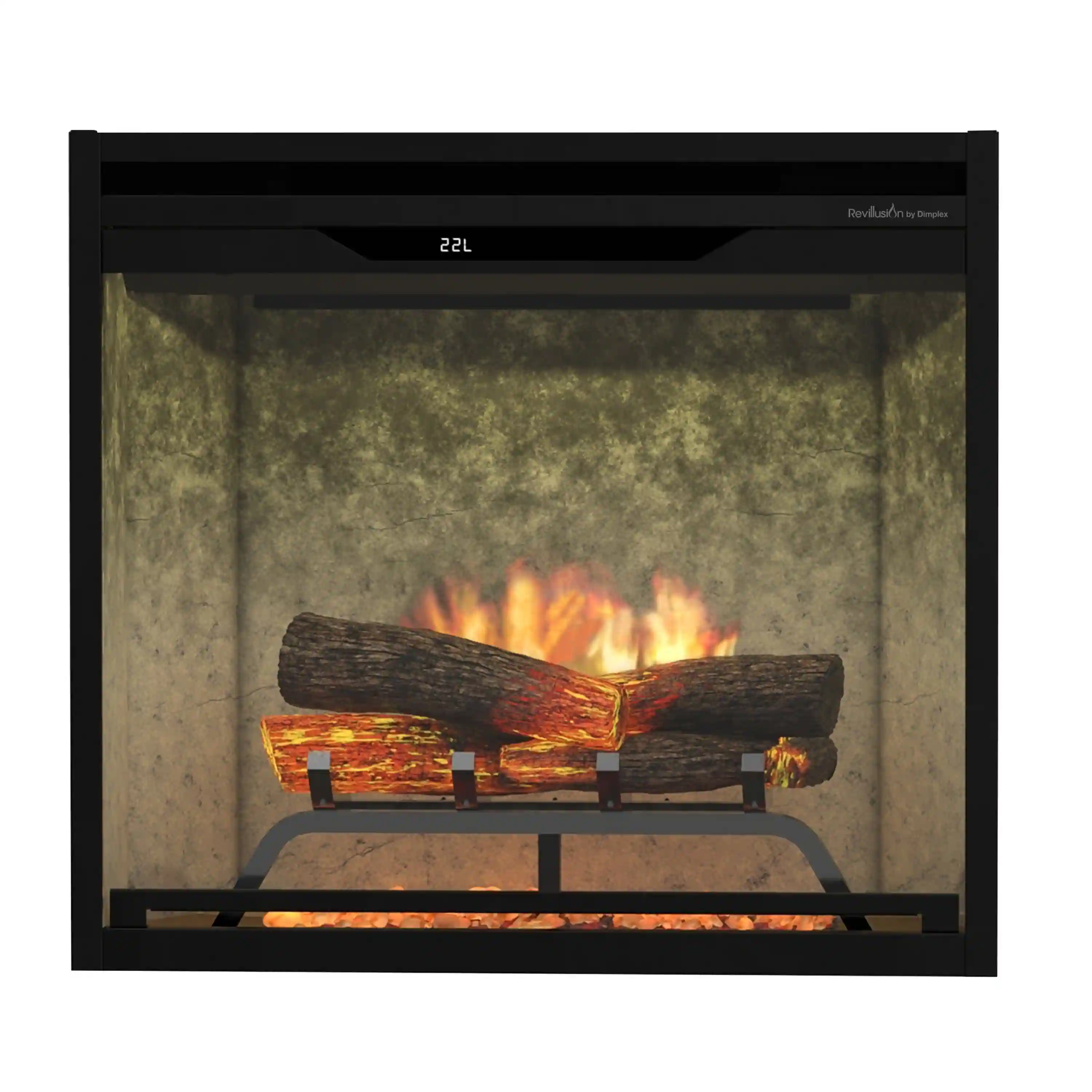 Dimplex Revillusion 24-Inch Built-In Firebox - Weathered Concrete with internal LED Lighting (REV24-WC)