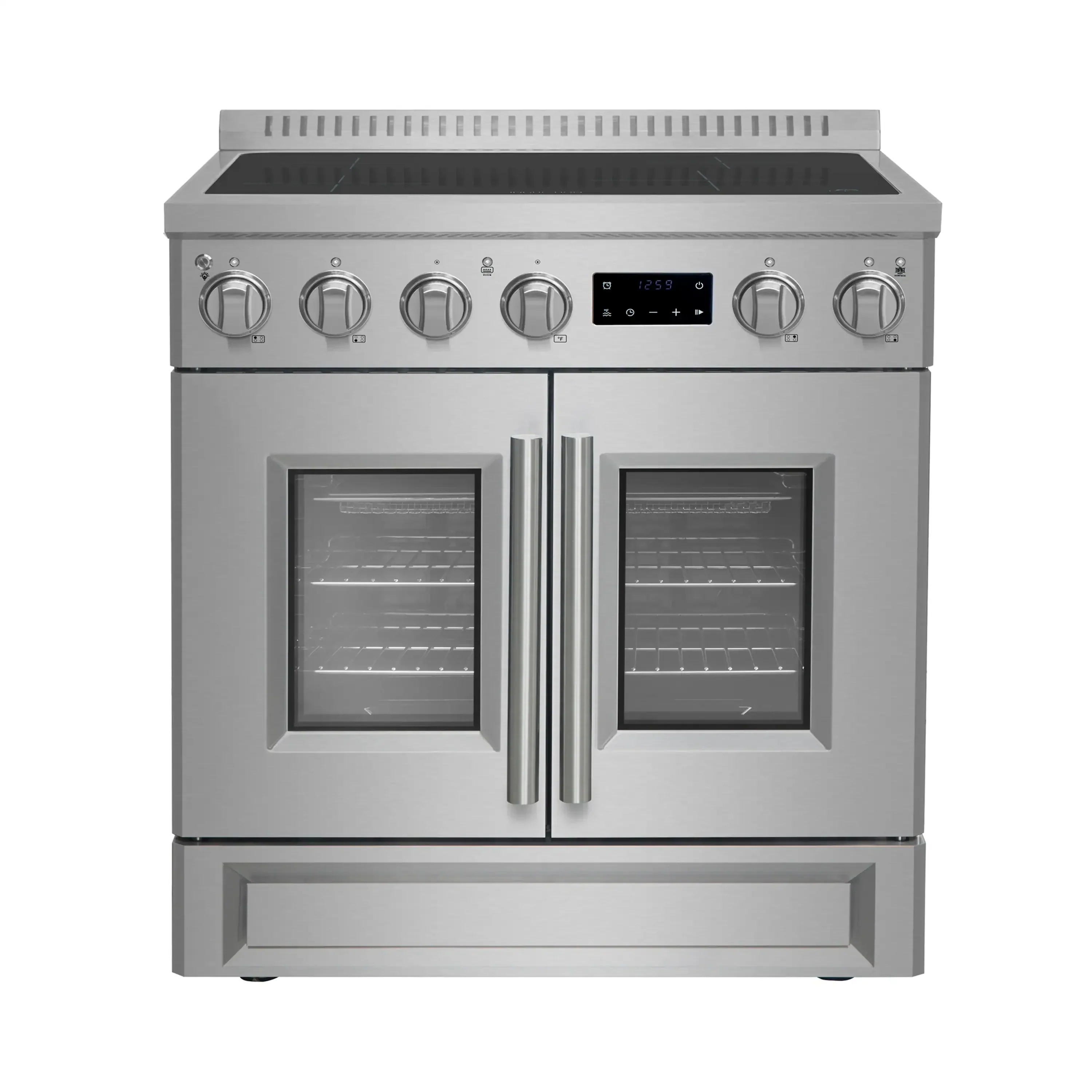 Forno Torino 30-Inch French Door Induction Range with True Convection and Air Fry in Stainless Steel (FFSIN0950-30)