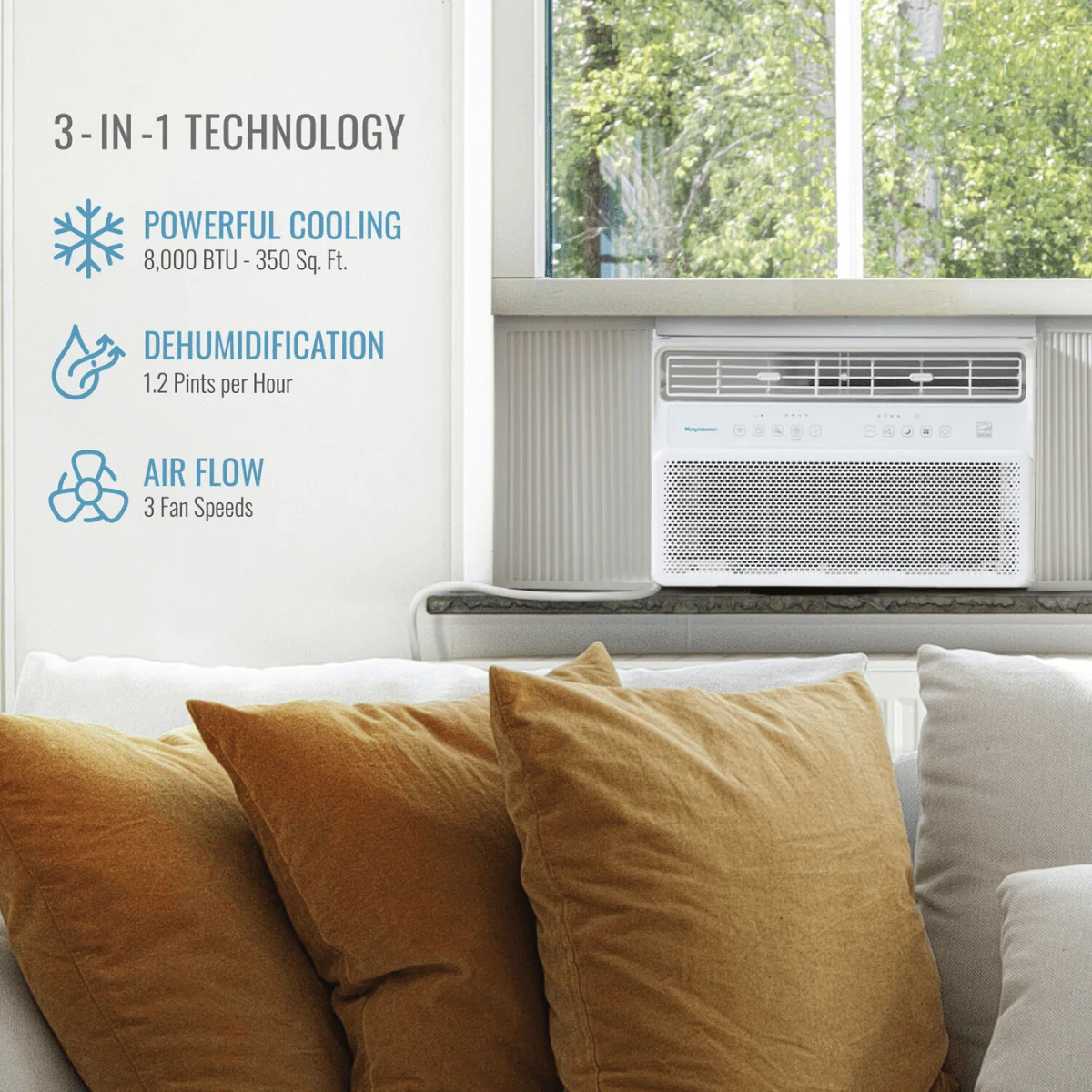 Keystone 8,000 BTU Inverter Window Air Conditioner