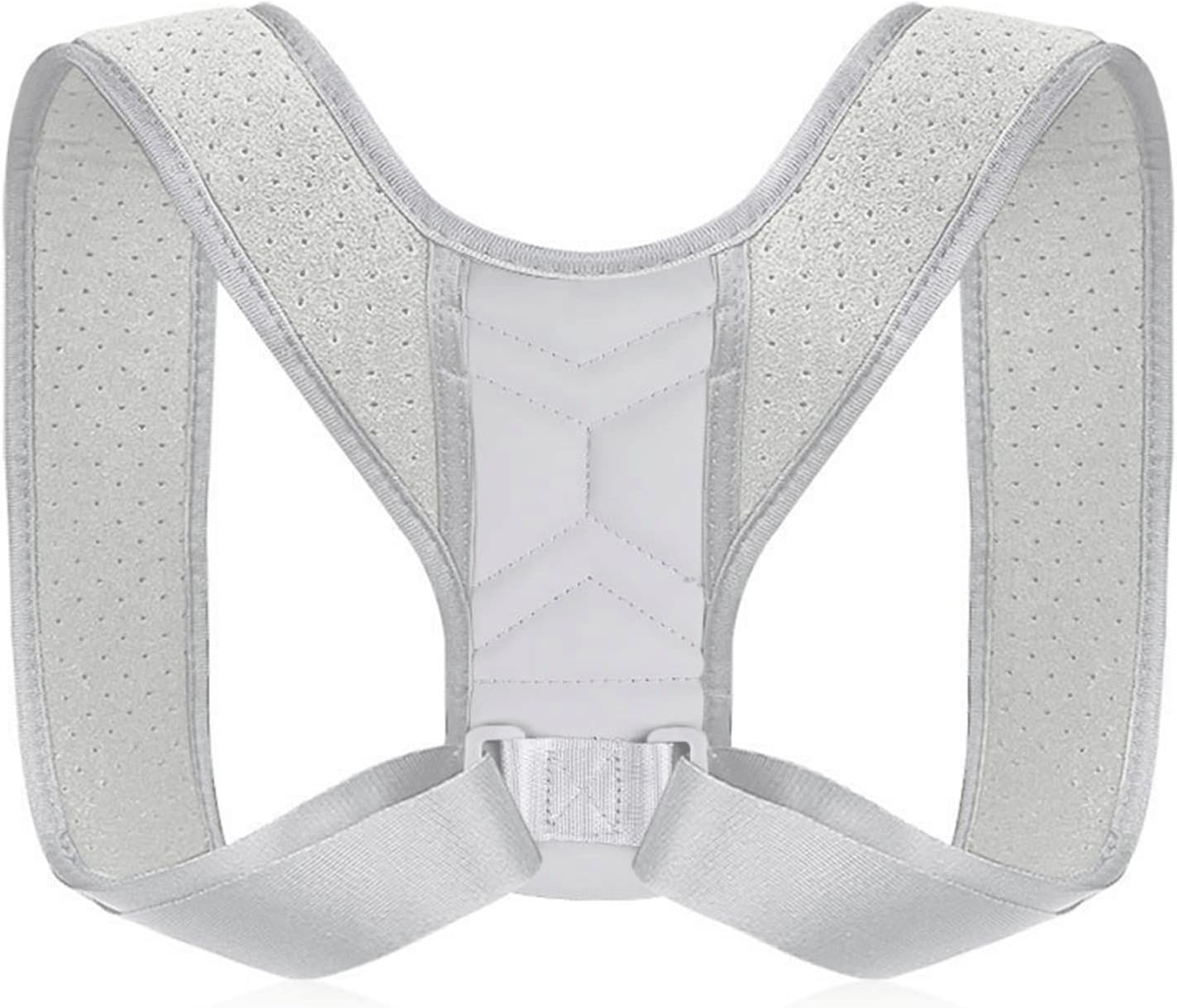 Posture Corrector Upper, Back Brace Neck Shoulder Back Support Brace Belt, Braces Spine Straightener for Office (Color : Gray, Size : Large)