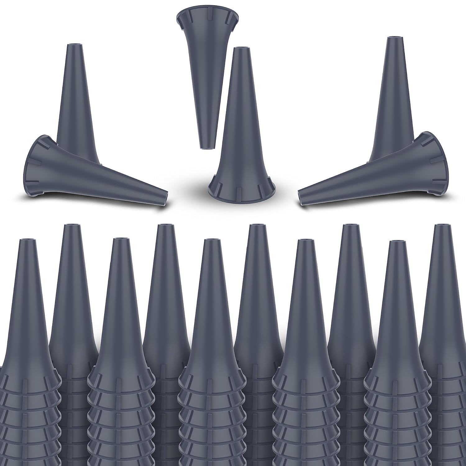 4mm Disposable Ear Specula Tips for Universal Otoscopes – Compitible with W-E-L-C-H A-L-L-Y-N, K-a-W-e, RIES'TER, H.E.I.N.E| Plastic Replacement Covers | Gray | Pack of 1500