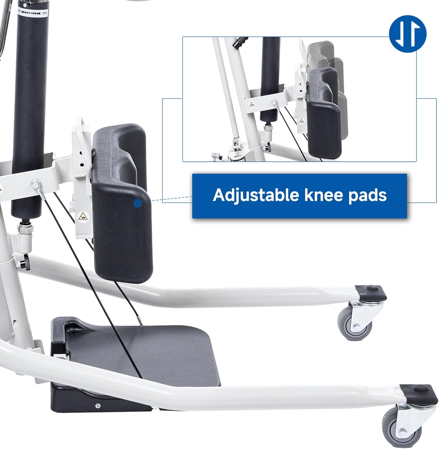 Sit-Stand Patient Lift, Stand-Up Patient Lift - Sit to Stand, Safely Sit, Stand or Transfer Easily with Transport Sling, 400 lbs
