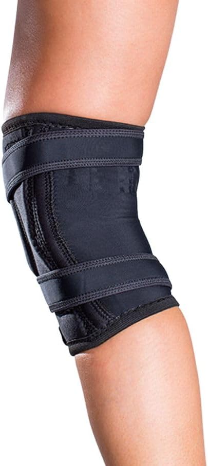 DonJoy Tru-Pull Lite Knee Support Brace for Women and Men | Adjustable Compression Knee Braces and Elastic Supports for Patellar Dislocations, Large, Left