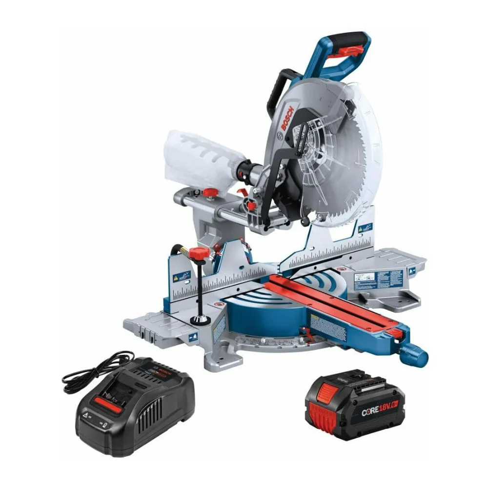 Bosch PROFACTOR 18V 12-Inch Dual-Bevel Slide Miter Saw Kit with CORE18V Battery