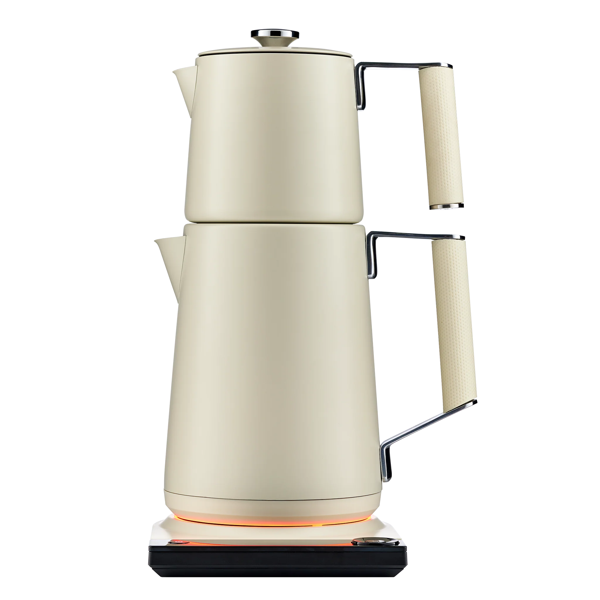 SAKI Turkish Tea Maker Machine Pro, Electric Double-Pot Teapot 1.75L 120V, 120 Min Keep-Warm, Stainless Steel BPA-Free, Auto Shut-Off & Boil-Dry, LED Brew Ring