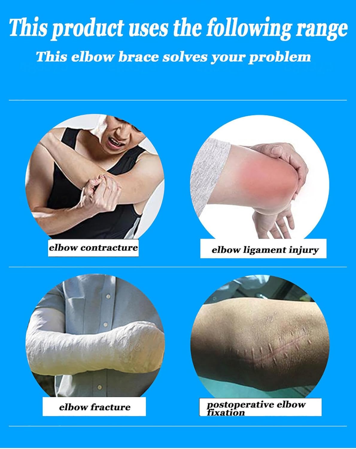 Hinged Elbow Brace Adjustable Elbow Splint,Post OP Arm Immobilizer with Shoulder Sling Stabilizer,Cubital Tunnel Syndrome Physical Therapy and Recovery,for Sleep(Left)