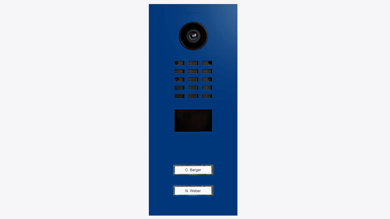 DoorBird D2102V IP Video Door Station, 2 Call Button in Ultramarine Blue, RAL 5002
