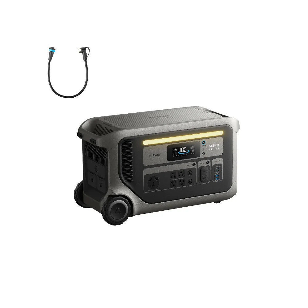 Anker SOLIX F3000 3600W Portable Power Station with TT-30 Cable