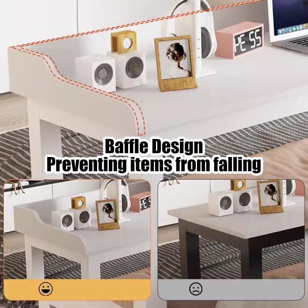 Adjustable Overbed Table with Lockable Wheels – 200x60cm Rolling Laptop Desk for Bed, Sofa & Home Office Use(170x50x80cm)