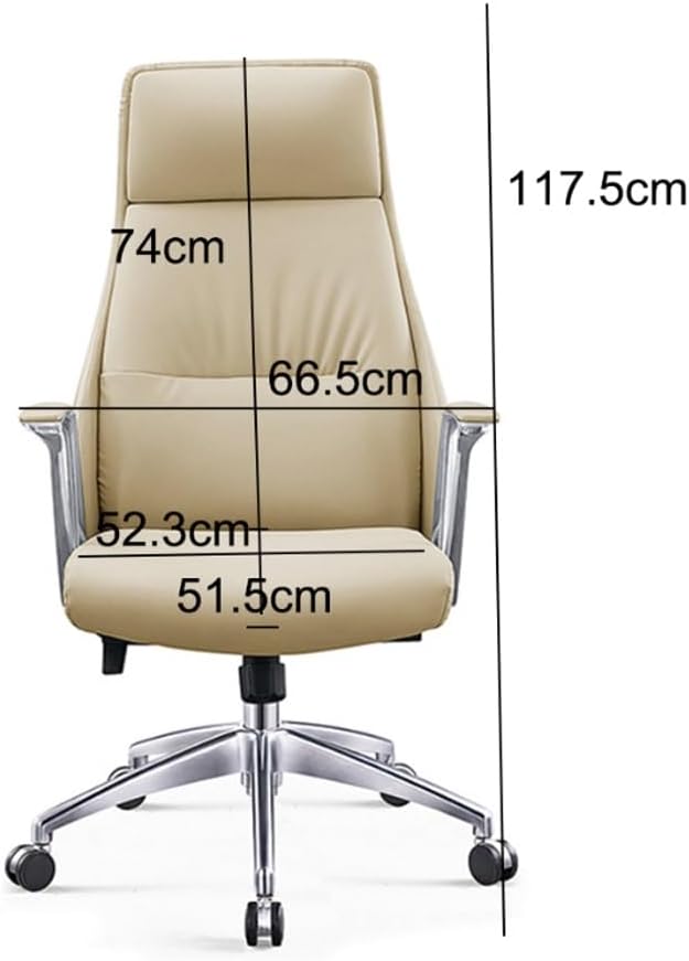 Ergonomic Office Chair Executive Seat Office Chair Rotate Computer Stool High Back Support Modern Leather Furniture with Armrest Sponge Cushion Leisure Backrest Furniture S,