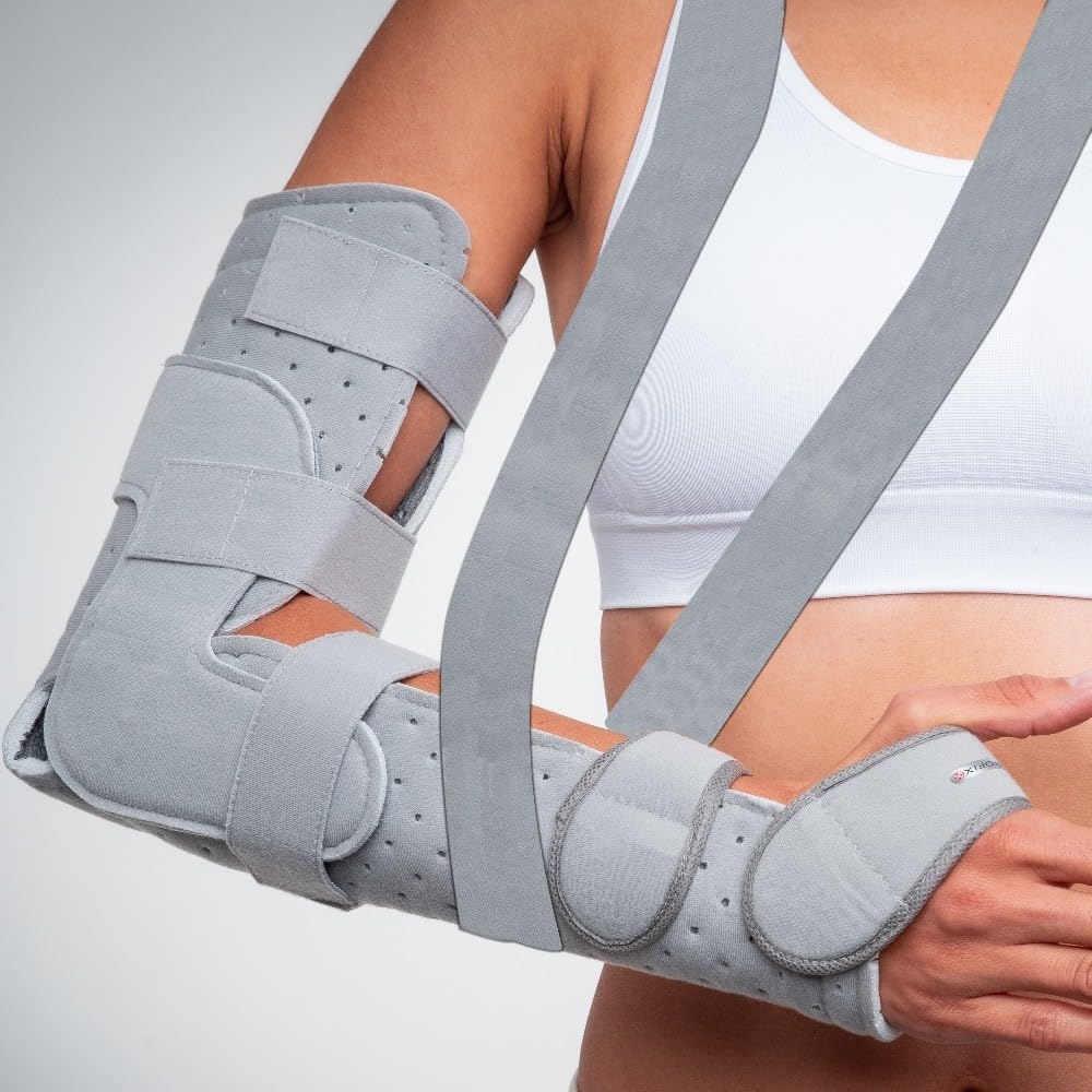 Chrisofix Universal Elbow and Wrist Orthosis 90°-110°, Provides Fixation of the Elbow/Forearm, Light, Flexible, X-Ray Transparent, XX-Small