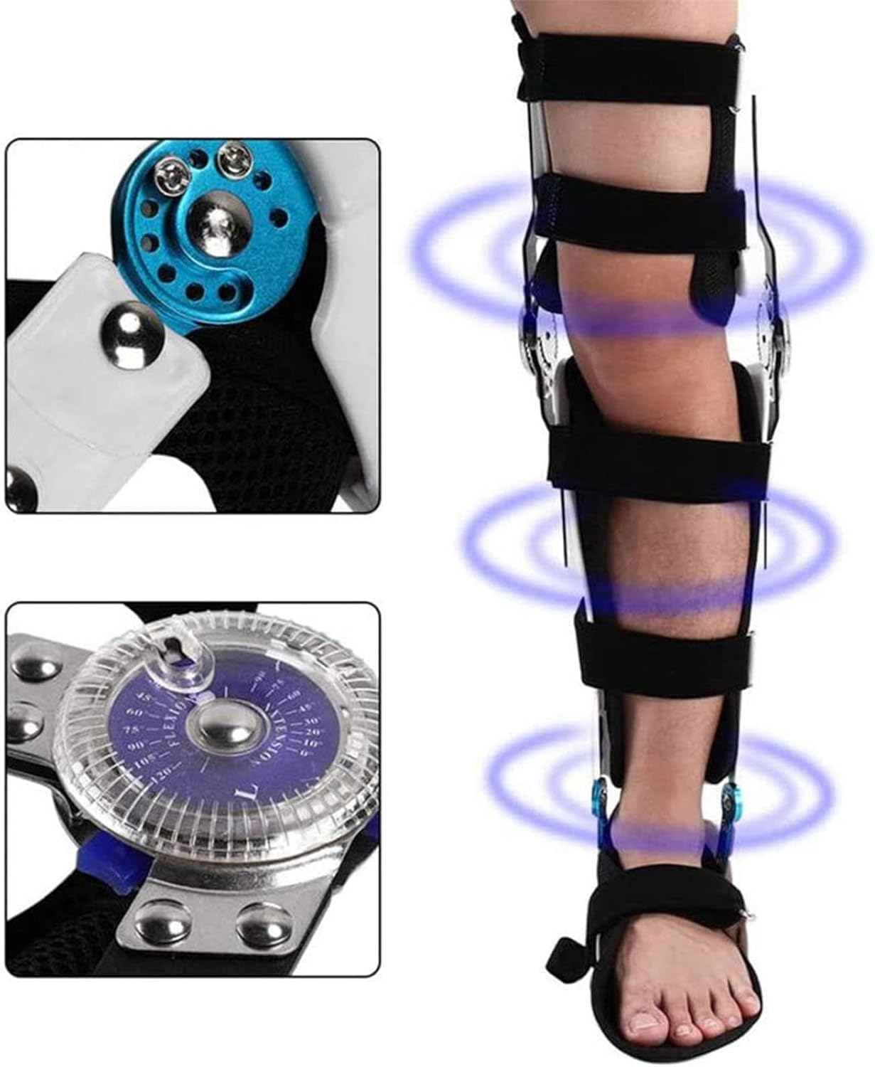 Ankle Foot Brace Knee and Walking Foot Fixed Splint Medical Leg and Ankle Support Knee Fixation, Hip Knee Ankle Foot Orthosis, Adjustable Hip Abduction Orthosis, Full Leg Stabilizer Knee Brace Splin