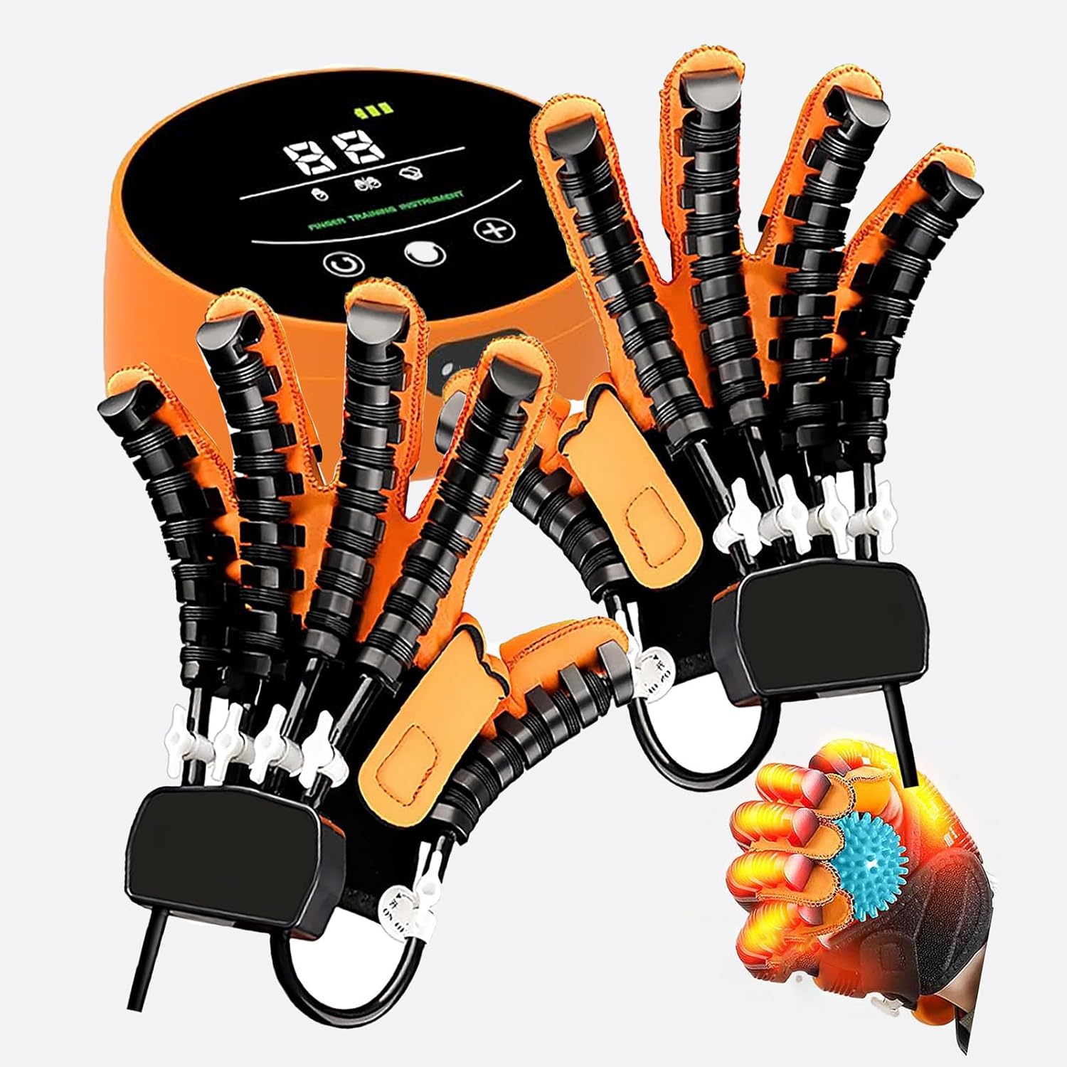 2025 Upgrade Hand Rehabilitation Robot Gloves, Strength Adjustment, Split Finger/Mirror Training Rehabilitation Hand Glove, for Hand Dysfunction Recovery