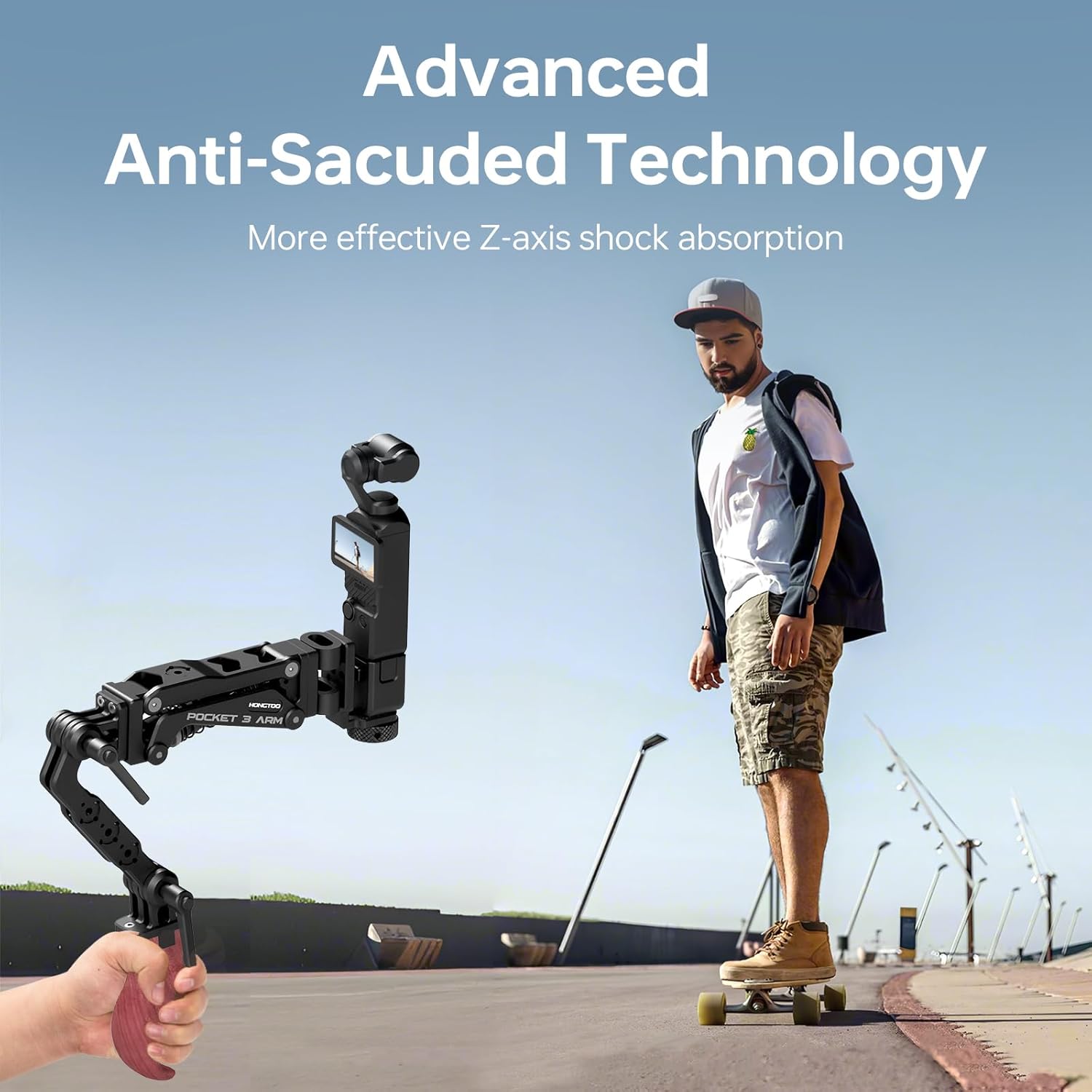 Came-TV Handle Grip Camera Mount, Handheld Camera Stabilizer Mount with 1/4