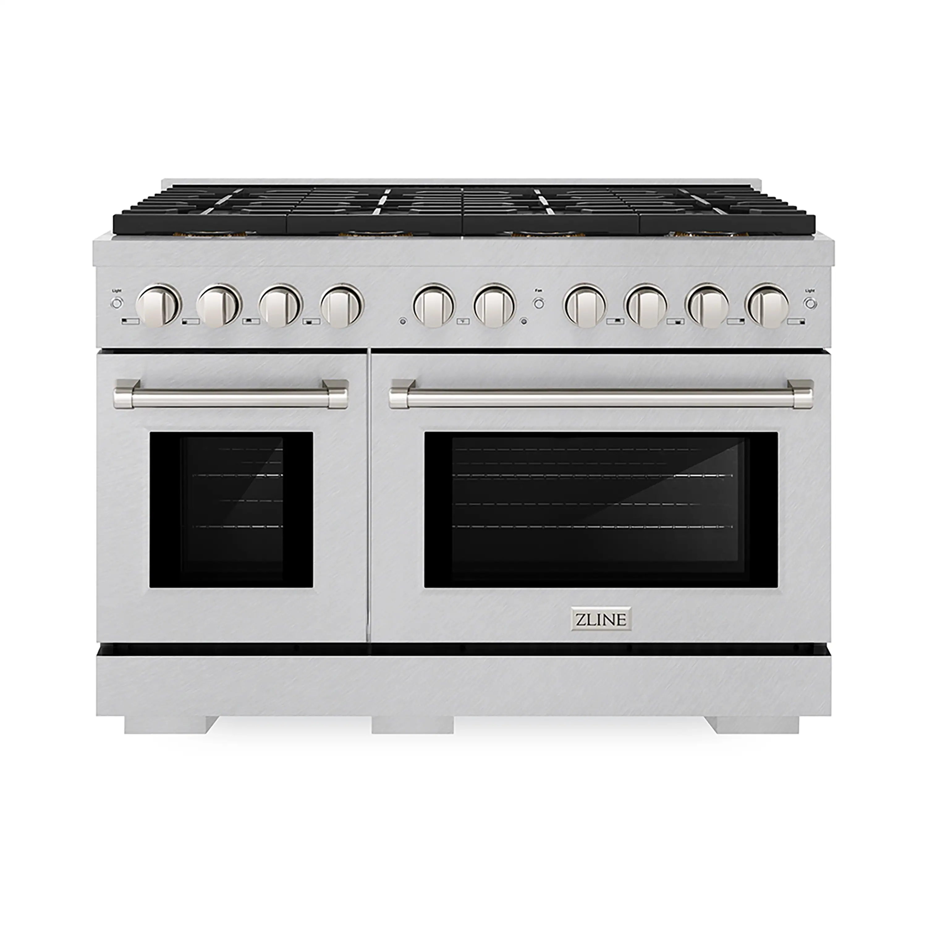 ZLINE 48-Inch 6.7 cu. ft. Paramount Gas Range with 8 Burner DuoPro鈩?Cooktop and Dual Ovens in Satin Stainless Steel (PSGRS-48)