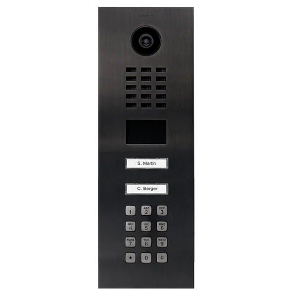 DoorBird D2102KV IP Video Door Station, 2 Call Button in Titanium