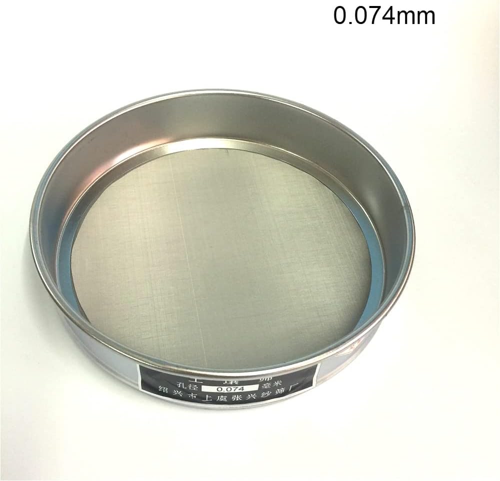 laboratory sieve, 1pc Soil Sieve Horticultural Round Hole Sampling Laboratory Test R30cm Aperture 0.075-60mm Galvanized Lid & Bottom 1/PK(0.075mm)
