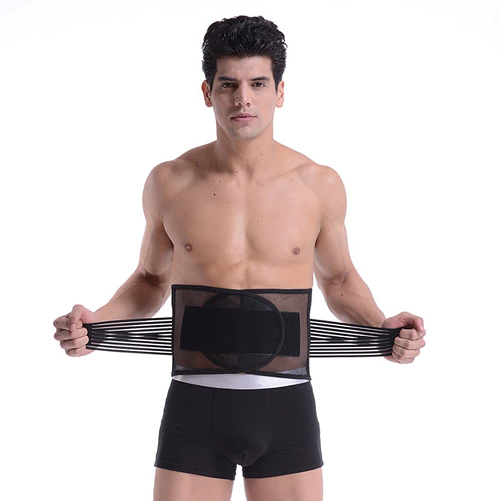 Lumbar Lower Belt Brace Splints Support Waist Trainer Belt Posture Corrector with Dual Adjustable Straps and Breathable Panels for Back Pain and Stress Relief,XL