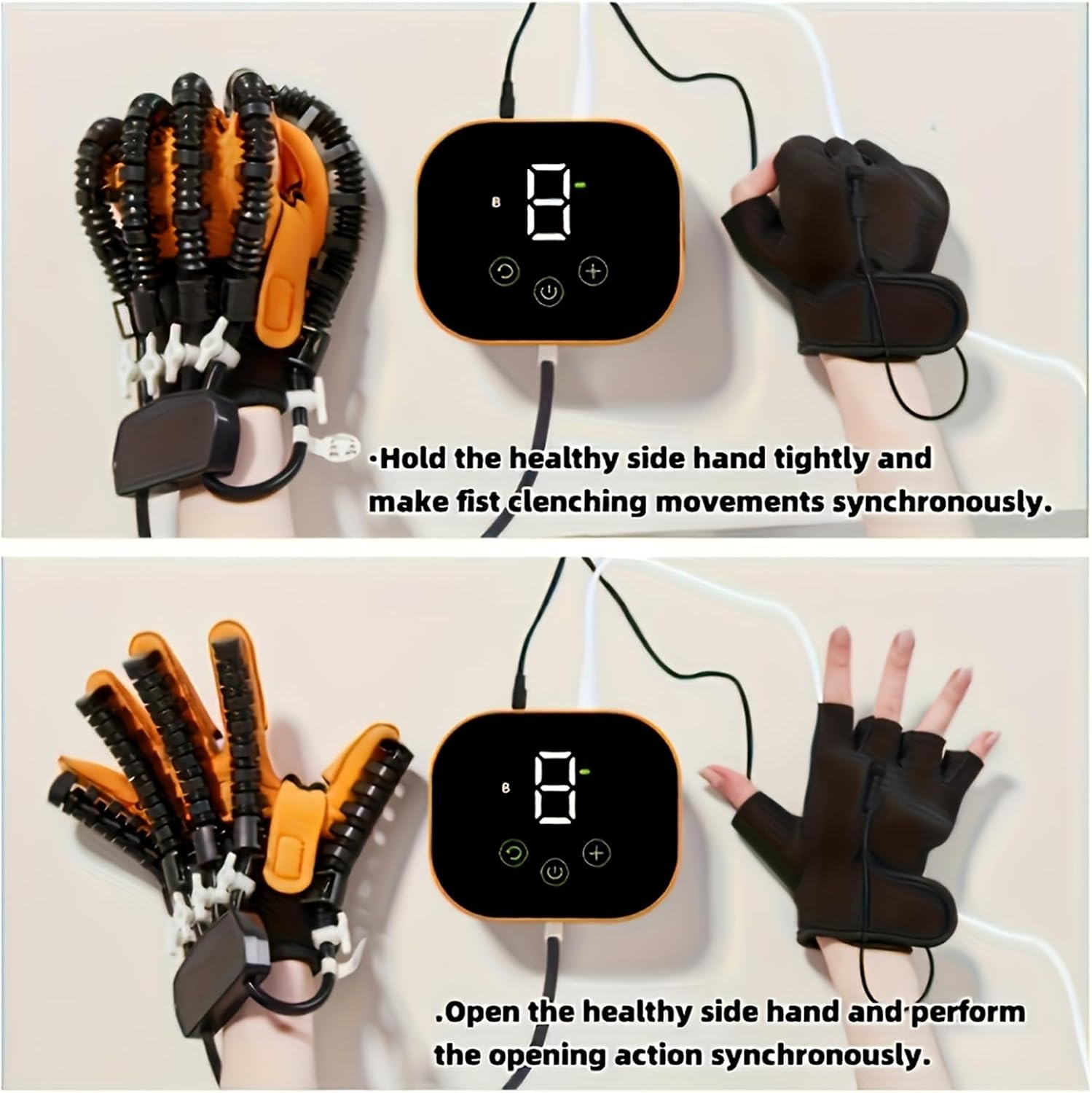 3 Modes Robotic Hand Rehabilitation Gloves, Physical Therapy Equipment for Stroke Recovery and Finger Training
