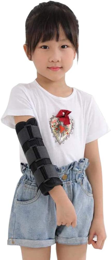 Elbow Splint Brace, Adjustable Post Op Elbow Joint Orthosis for Children, Joint Pain Relief, Injury Recovery Night Pr,M