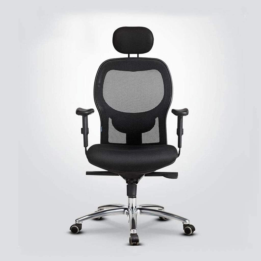 Executive Swivel Adjustable Swivel Office Desk Chair with Armrests Lumbar Support Desk Ergonomic Chair Ergonomic Computer Chair Home Office Rotating Seat Back Boss Chair Business (Black)