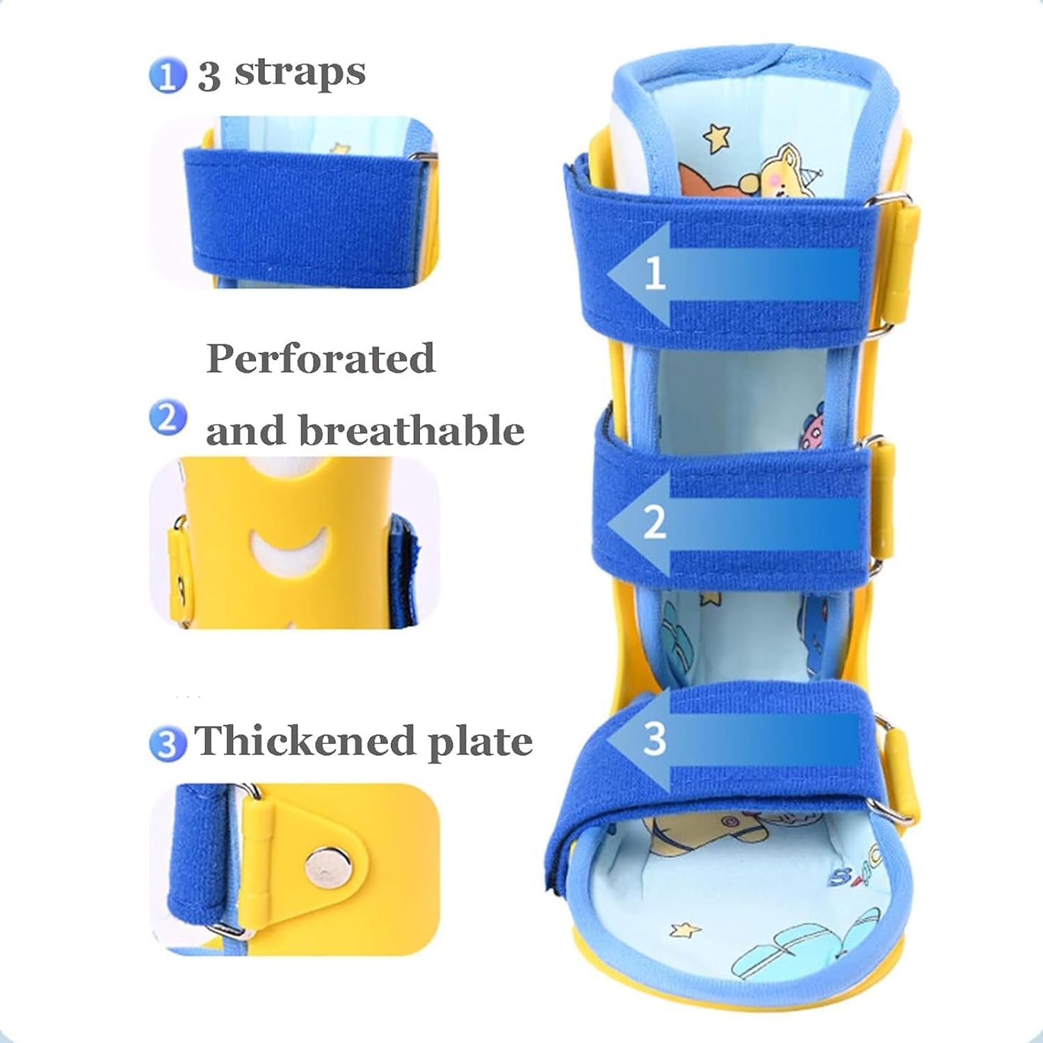 Kids AFO Drop Foot Splint Ankle Foot Brace Night Splint Support for Children Toddler Ankle Foot Orthosis,Right Foot,Left,S