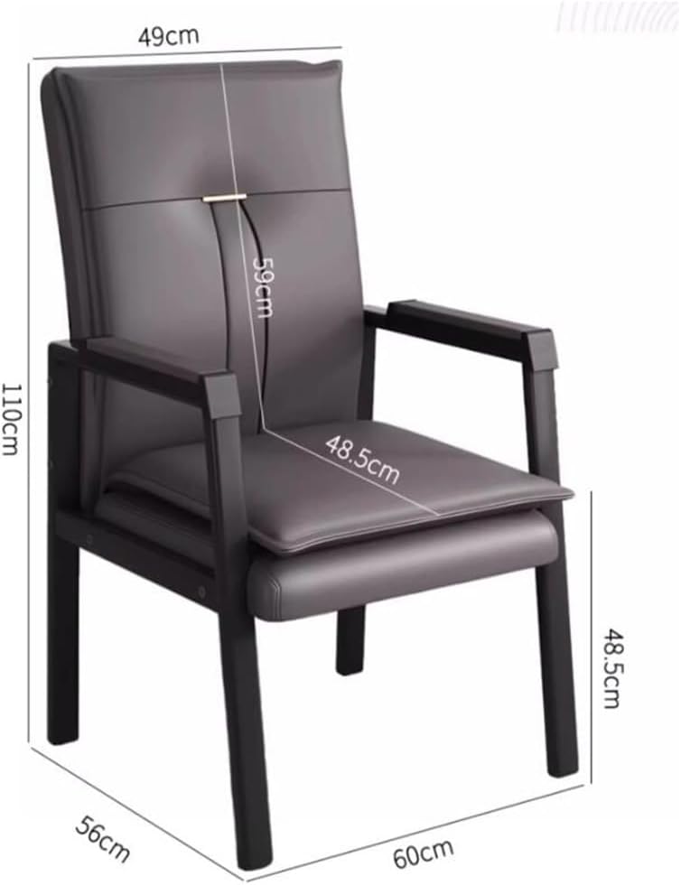 Modern Guest Reception Chair with Comfortable Padded Armrest and High Back Support Stylish Single Sofa for Office Restaurant or Waiting Room (Brown-One Size
