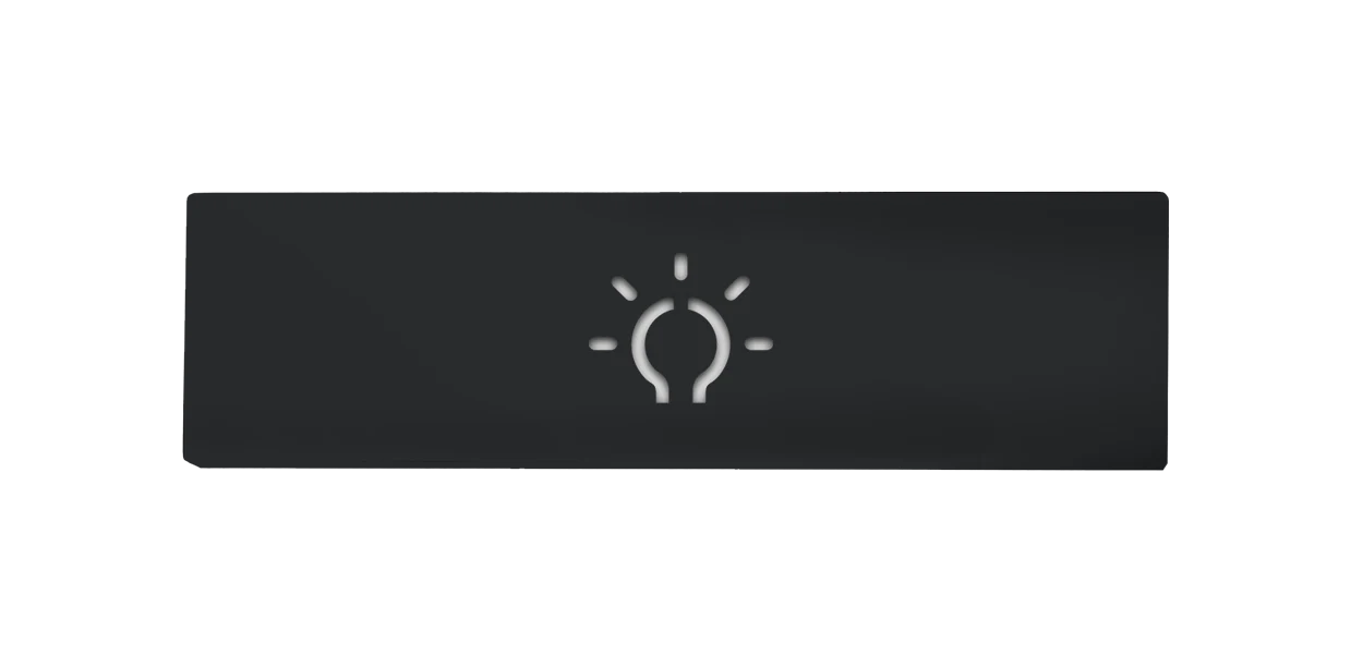 DoorBird Cover for Rectangular Light Push Button for D21X Series in  Anthracite Grey, RAL 7016