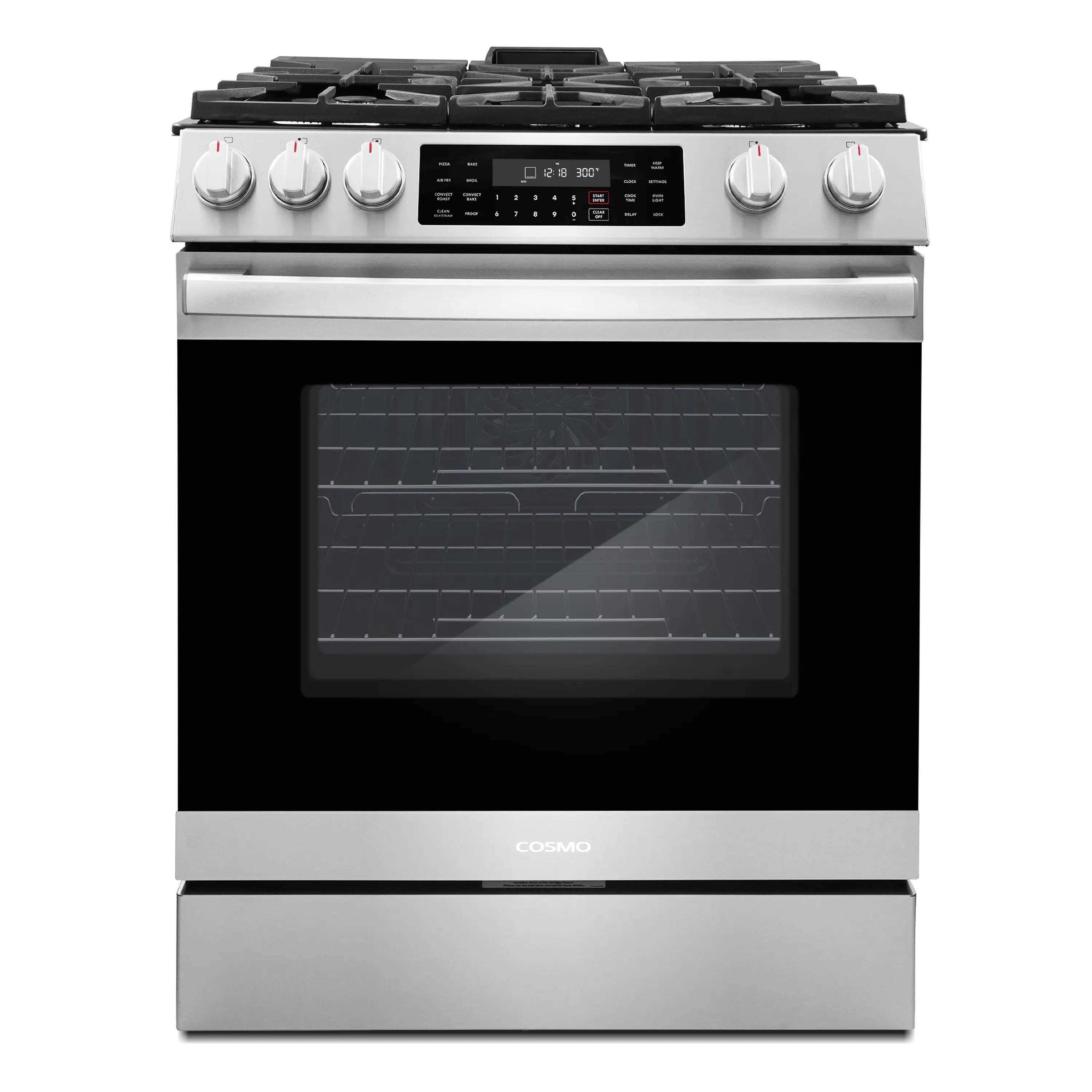 Cosmo 30-Inch Professional Style Gas Range with 5 Gas Burners and 6.1 Cu. Ft. Convection Oven in Stainless Steel (COS-GRC305KTD)