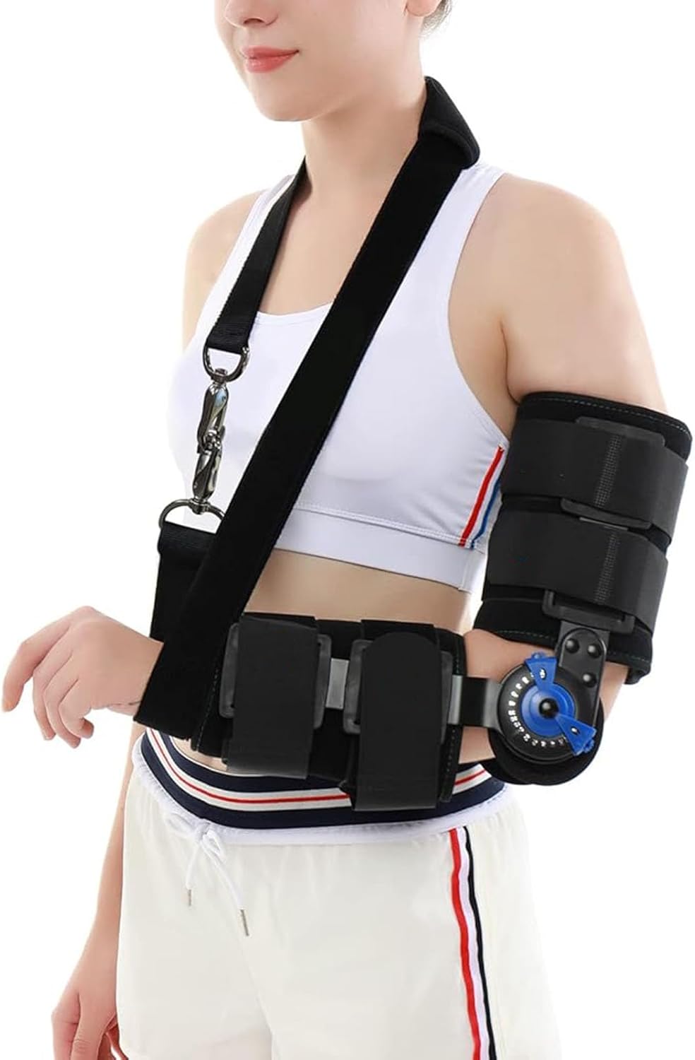 Hinged Elbow Brace Adjustable Post Elbow Brace Arm Splint Supporting from for Postoperative Arm Injury Recovery, Ligament and Tendon Repairs,Left-Left