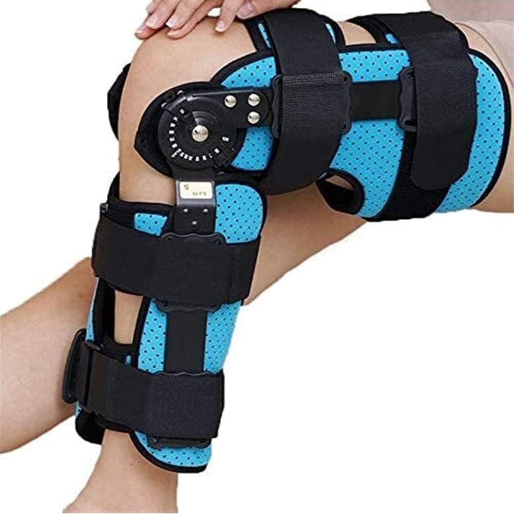 Adjustable Hinged Knee Brace Leg Stabilizer, Post-Op Knee Support Orthosis Recovery Stabilization for ACL/PCL/Meniscus/Ligament/Sports Injuries