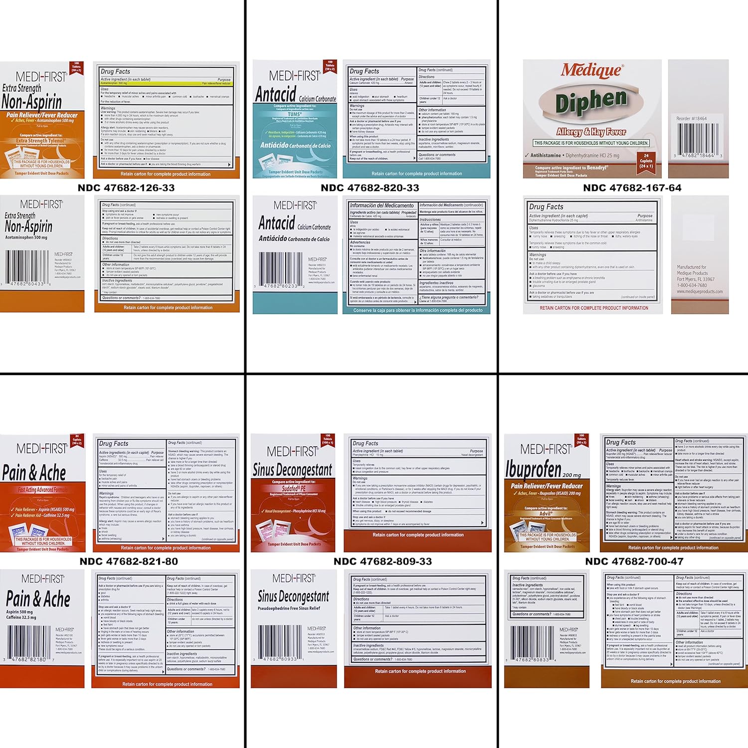 MFASCO Deluxe Class A First Aid Kit 909 Red | DOT, ANSI & OSHA Approved, Packed in a Rugged, Waterproof, Indestructible Case, Compartmental Bag, Durable, Red Plastic Kit, OSHA Type II & IV Container