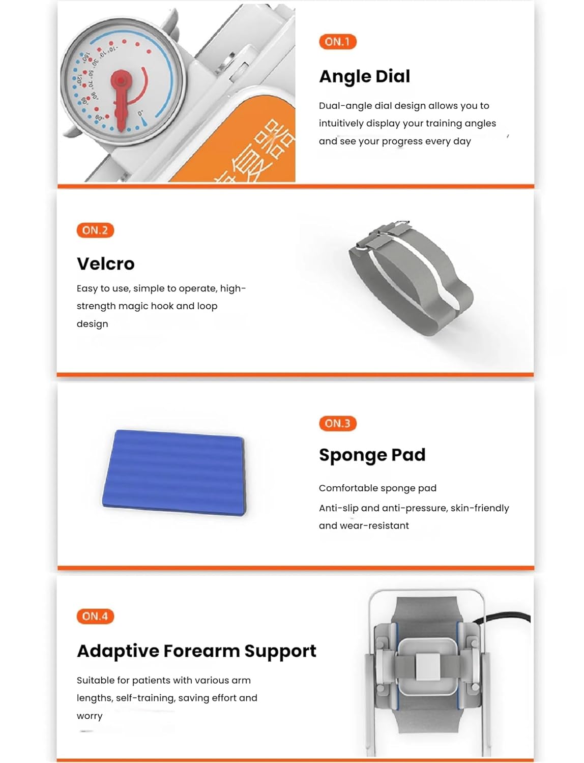 Brace Elbow Joint Rehabilitation Device, Elbow Stretching Trainer with Air Bag Pressurization and Angle Dial, Adjustable -15° to 150° Angle, for Stroke Hemiplegia Patients