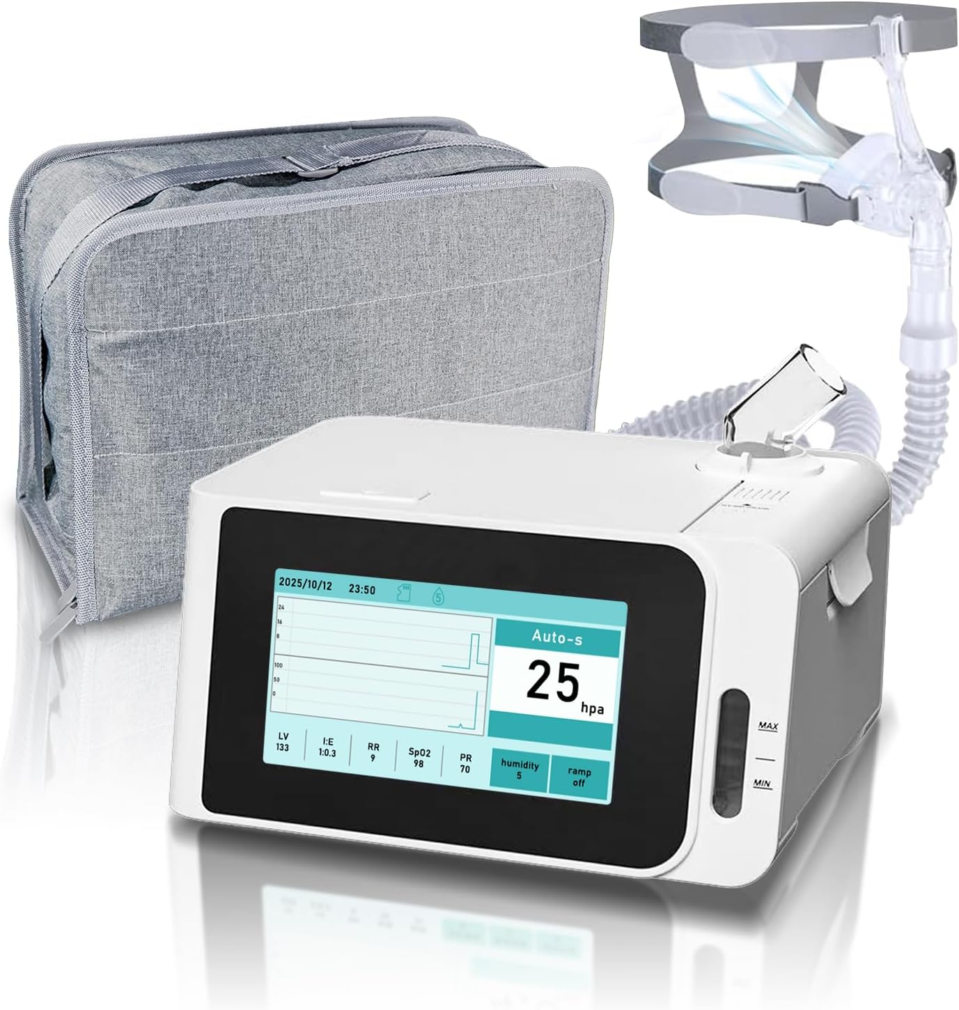 CPAP Auto Bipap Machine with Humidifier for Sleep Apnea Ues Home and Travel (Over The Counter & only for Home)