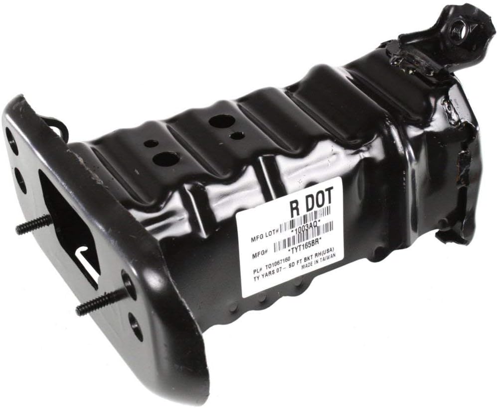 Evan Fischer Bumper Bracket Set of 2 Right and Left Side Front Plastic Compatible with Toyota Yaris 07-17 Reinforcement Bracket Support Arm