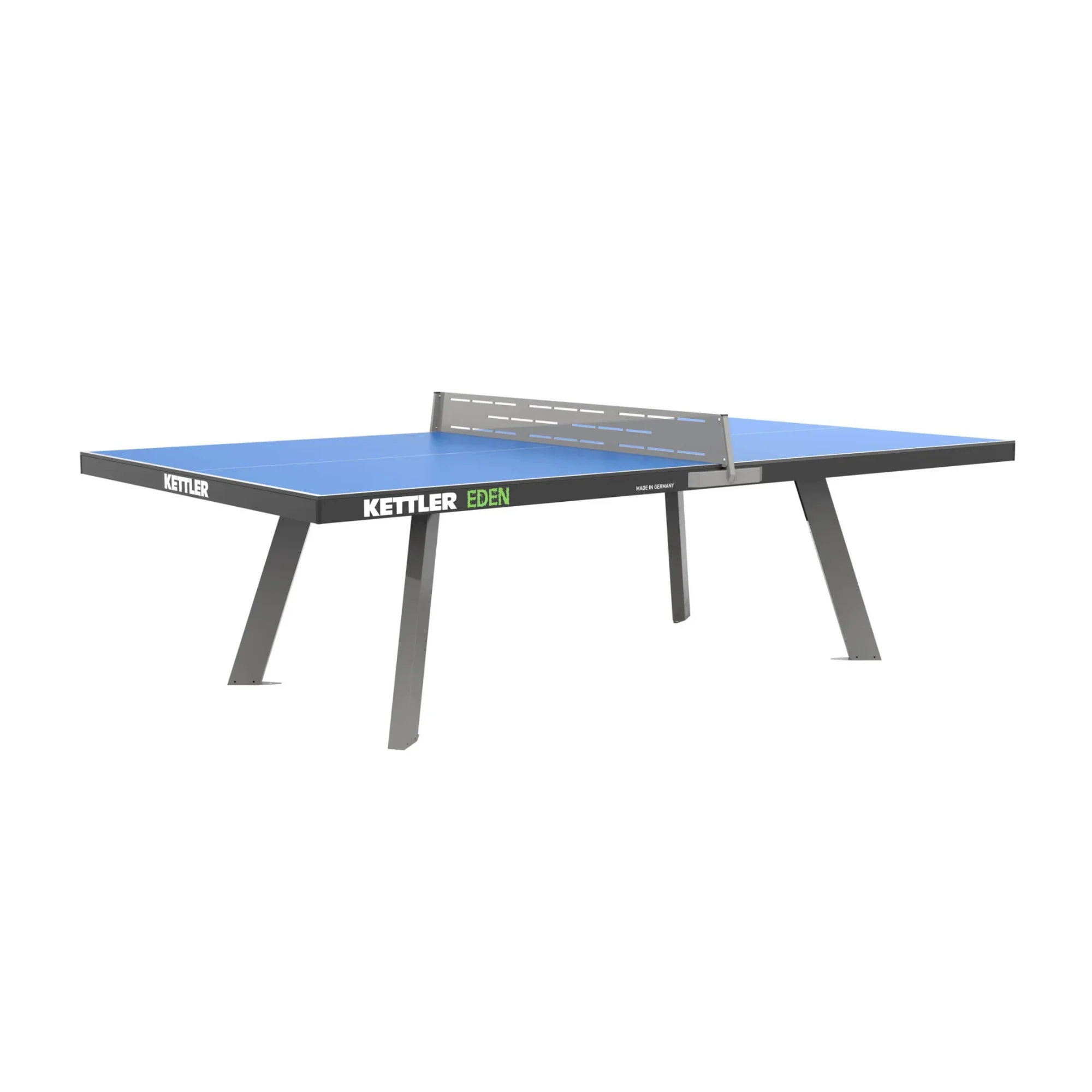 Kettler Eden Outdoor Stationary Table Tennis with Anchor Ready Feet (Blue)
