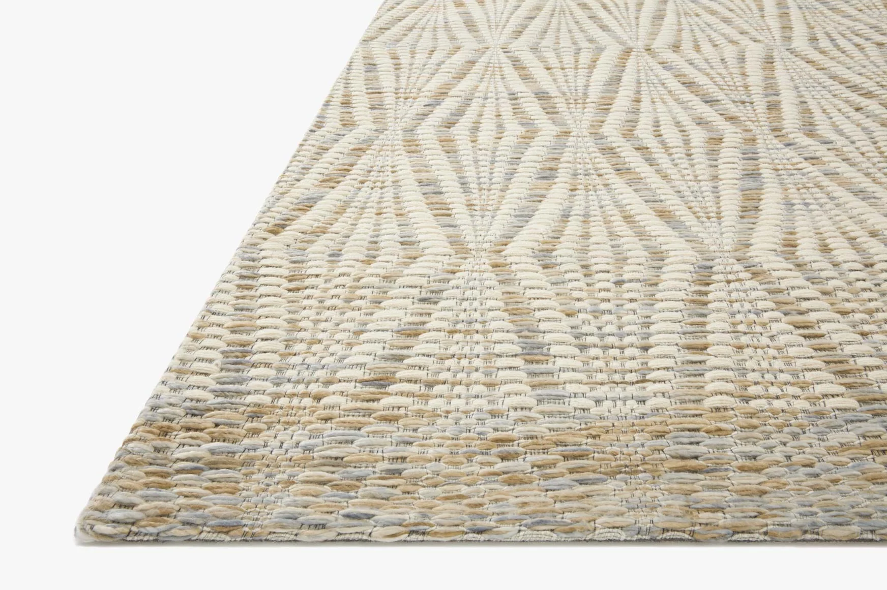 Loloi Kenzie Collection - Contemporary Hand Woven Rug in Ivory & Sand (KNZ-01)