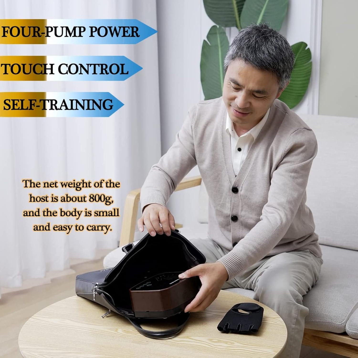 Upgrade Rehabilitation Robot Gloves Stroke Hemiplegia Hand Finger Training Promote Blood Circulation Resolve Stiff Hands(Size:L Code,Color:Right Hand)