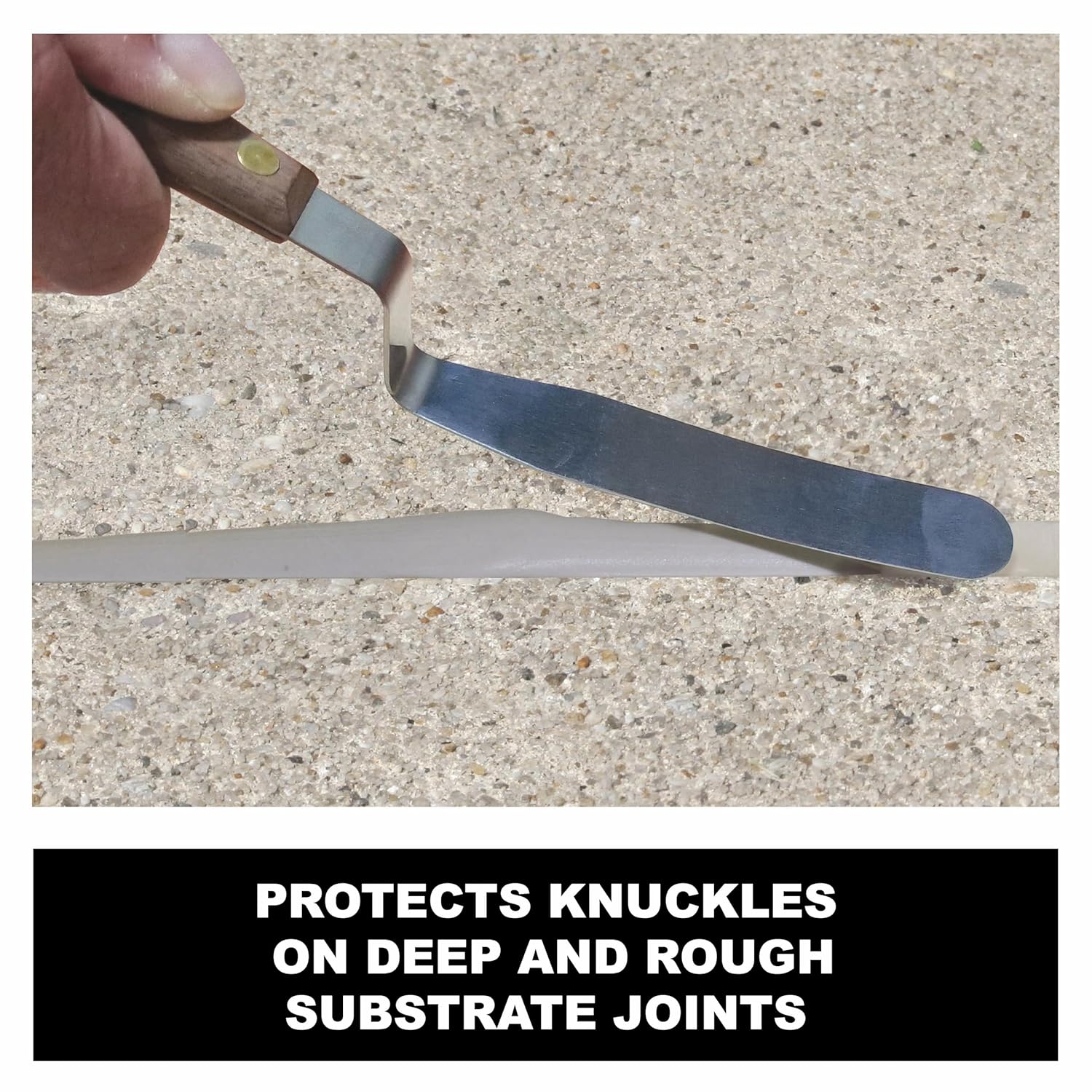 Albion Engineering 1258-G01 7-Piece Classic Offset Caulk Tooling Spatula Set, Stainless Steel with Hardwood Handle