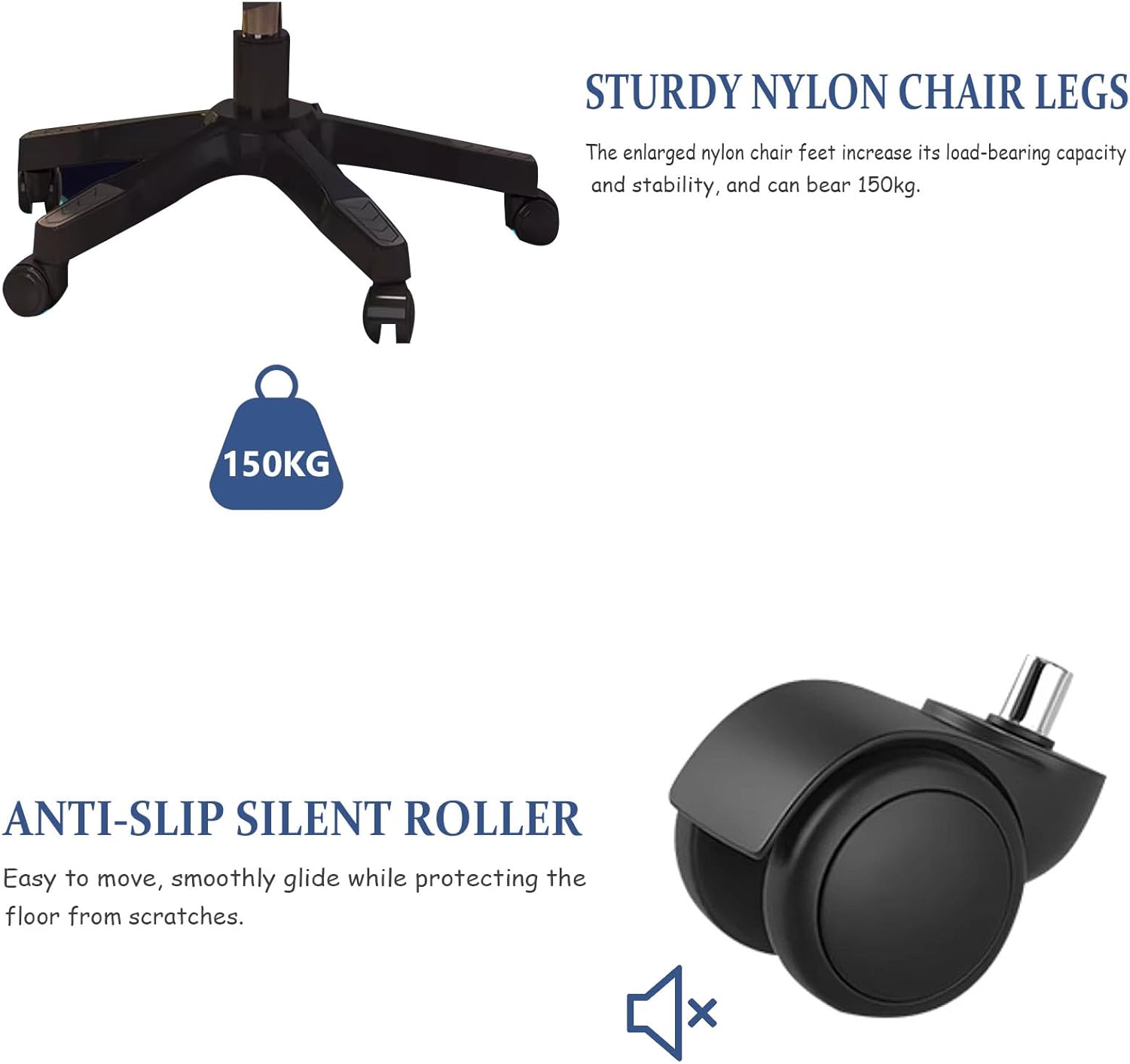 Computer Desk Chair, Executive Chairs, Adjustable Desk Chair with Lumbar Support Armrest, 135° Tilt Function Swivel Pu Leather Task Gaming Chair for Home Office Work Stud,Grey