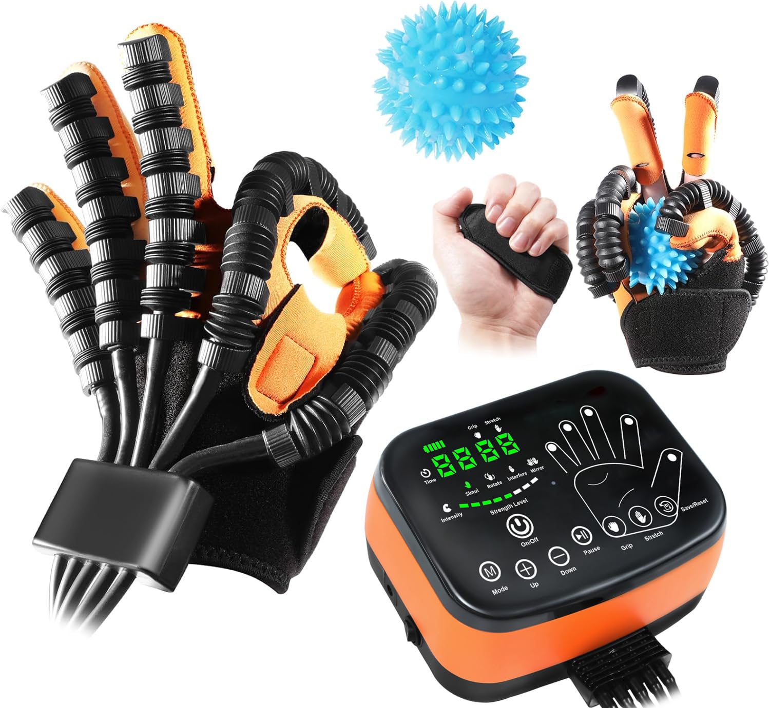 Renew Rehabilitation Robot Gloves, Robotic Glove for Stroke Rehab, Hand Therapy Glove, Stroke Recovery Equipment for Hemiplegia Physical Weakness,4 Training Modes