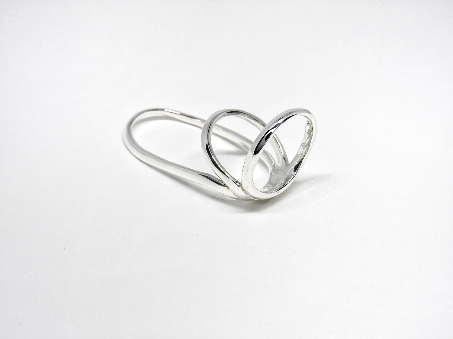 Thumb MCP Swan Silver Splint Ring with bracelet