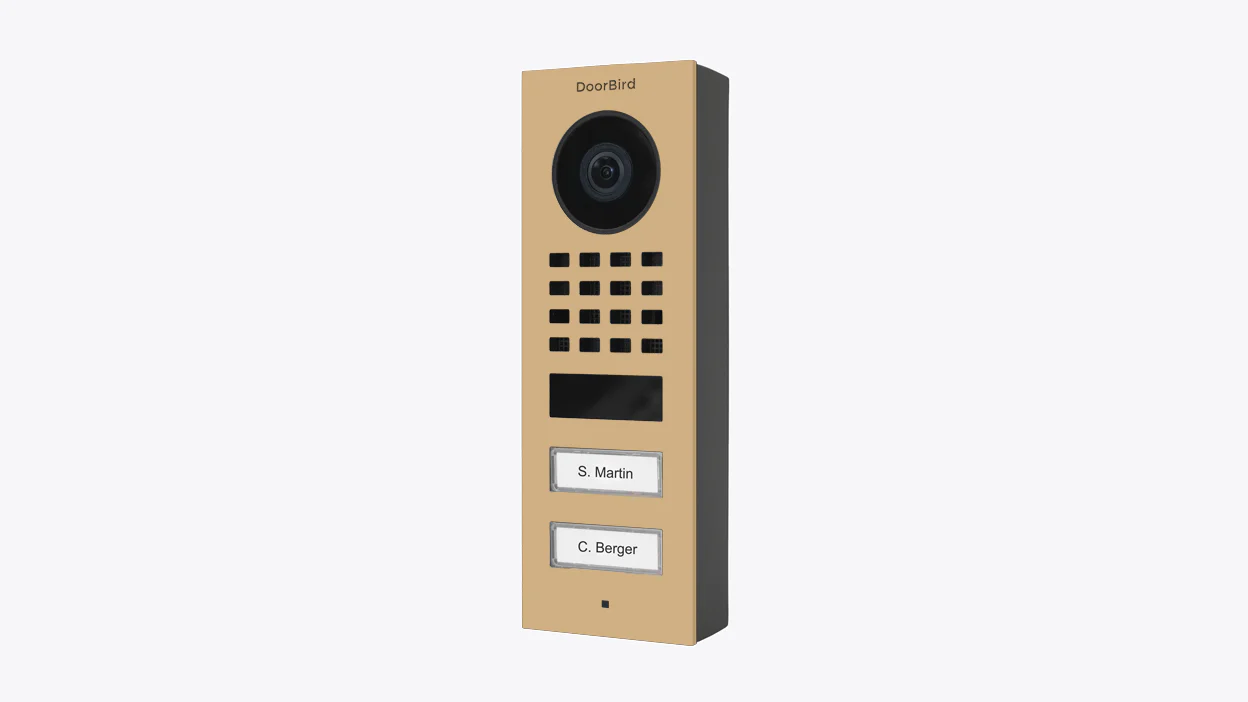 DoorBird D1102V Surface-Mount IP Video Door Station in Beige, RAL 1001
