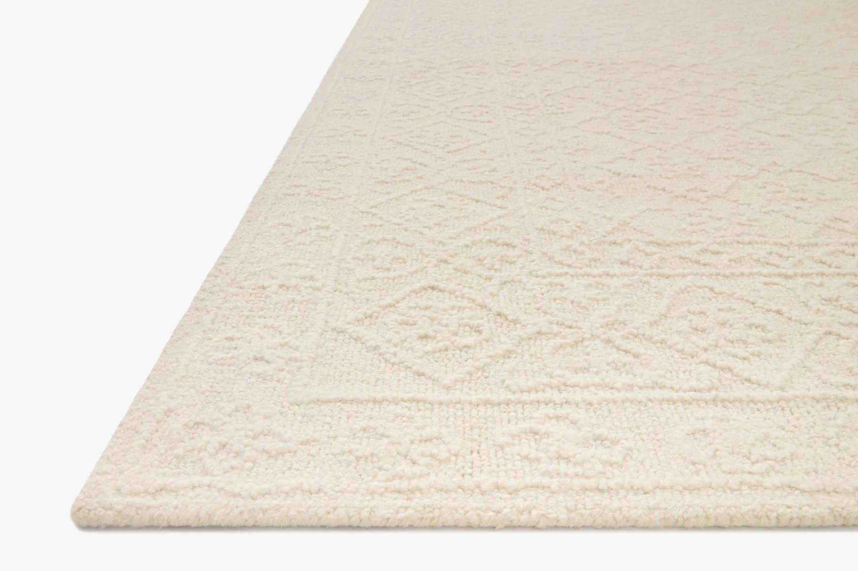 Loloi Cecelia Collection - Contemporary Hand Tufted Rug in Ivory & Ivory (CEC-01)