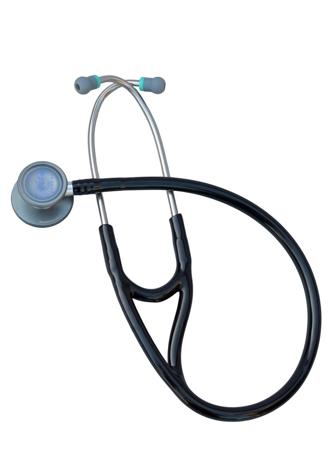 Virtuoso Dual Head Cardiology Stethoscope, Professional Quality, Classic Tube, KS-750 Black