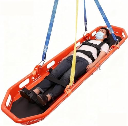 Compact Emergency Rescue Stretcher - 595 lbs Weight Limit, Stainless Steel Lifting Points, Safety Belts, Ideal for Air, Sea & Wilderness Rescue Scenarios